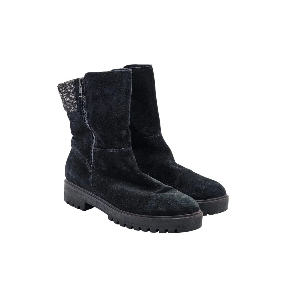Cougar Black Suede Waterproof Primaloft Insulated Winter Boots Bootie Womens 8.5